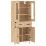 High oak-colored plywood sideboard 69.5x34x180 cm by , Sideboards - Ref: Foro24-3198564, Price: 161,06 €, Discount: %