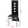 Sillas de comedor 4 unidades cuero sintético negro de vidaXL, Sillas de comedor - Ref: Foro24-243645, Precio: 180,93 €, Descu...