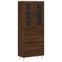 Aparador alto madera contrachapada marrón roble 69,5x34x180 cm de , Aparadores - Ref: Foro24-3198440, Precio: 179,41 €, Descu...