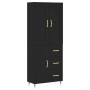 Aparador alto madera contrachapada negro 69,5x34x180 cm de , Aparadores - Ref: Foro24-3199794, Precio: 159,74 €, Descuento: %