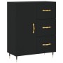 Tall black plywood sideboard 69.5x34x180 cm by , Sideboards - Ref: Foro24-3199794, Price: 159,74 €, Discount: %