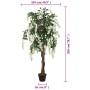 Künstlicher Glyzinienbaum 1470 Blätter grün und weiß 200 cm von , Künstliche Flora - Ref: Foro24-359010, Preis: 113,62 €, Rab...