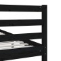 Single black solid wood bed frame 90x190 cm by , Beds and slatted bases - Ref: Foro24-3101057, Price: 116,60 €, Discount: %