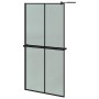 Shower screen with ESG glass shelf and black aluminum 100x195cm by , Shower walls and screens - Ref: Foro24-3185477, Price: 2...