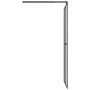 Shower screen with ESG glass shelf and black aluminum 100x195cm by , Shower walls and screens - Ref: Foro24-3185477, Price: 2...