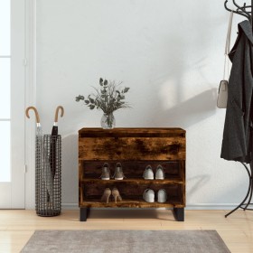 Smoked oak plywood shoe cabinet 70x36x60 cm by , Shoe racks and shoe organizers - Ref: Foro24-831449, Price: 62,99 €, Discoun...