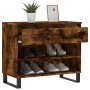 Mueble zapatero madera contrachapada roble ahumado 70x36x60 cm de , Zapateros y organizadores de calzado - Ref: Foro24-831449...