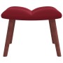 Relaxation armchair with red velvet stool by , Armchairs - Ref: Foro24-328067, Price: 134,50 €, Discount: %