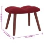 Relaxation armchair with red velvet stool by , Armchairs - Ref: Foro24-328067, Price: 134,50 €, Discount: %