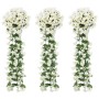 Artificial flower garlands 3 pcs white 85 cm by , Crowns and garlands - Ref: Foro24-359054, Price: 32,14 €, Discount: %