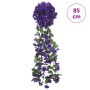 Guirnaldas de flores artificiales 3 uds morado oscuro 85 cm de , Coronas y guirnaldas - Ref: Foro24-359049, Precio: 20,90 €, ...