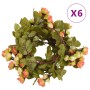 Artificial flower garlands 6 pcs sunset red 215 cm by , Crowns and garlands - Ref: Foro24-359063, Price: 19,13 €, Discount: %