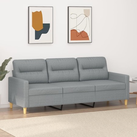 3-seater sofa in light gray fabric 180 cm by , Sofas - Ref: Foro24-359243, Price: 301,51 €, Discount: %