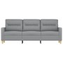 3-seater sofa in light gray fabric 180 cm by , Sofas - Ref: Foro24-359243, Price: 301,51 €, Discount: %