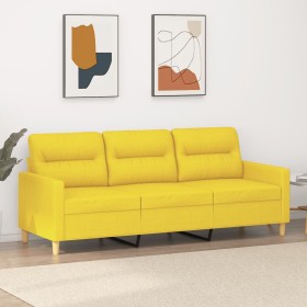 3-seater light yellow fabric sofa 180 cm by , Sofas - Ref: Foro24-359248, Price: 263,90 €, Discount: %