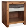 Mesita de noche de madera maciza de acacia 40x30x48 cm de vidaXL, Mesitas de noche - Ref: Foro24-246041, Precio: 75,99 €, Des...