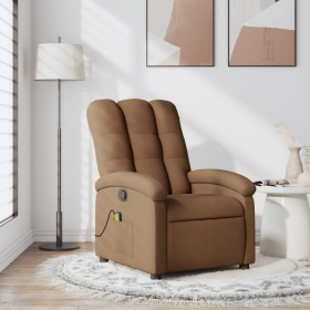 Brown Fabric Massage Recliner by , Armchairs - Ref: Foro24-371743, Price: 199,54 €, Discount: %