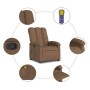 Sillón reclinable con masaje de tela marrón de , Sillones - Ref: Foro24-371743, Precio: 213,84 €, Descuento: %