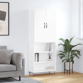 High glossy white plywood sideboard 69.5x34x180 cm by , Sideboards - Ref: Foro24-3198115, Price: 141,87 €, Discount: %