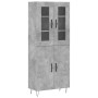 Aparador alto madera contrachapada gris hormigón 69,5x34x180 cm de , Aparadores - Ref: Foro24-3198245, Precio: 153,94 €, Desc...