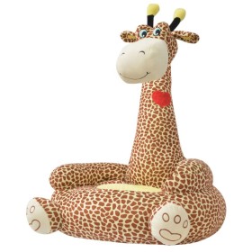 Brauner Giraffen-Kinder-Plüschstuhl von vidaXL, Stühle und Hochstühle für Kinder - Ref: Foro24-80160, Preis: 93,99 €, Rabatt: %