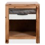 Mesita de noche de madera maciza de acacia 40x30x48 cm de vidaXL, Mesitas de noche - Ref: Foro24-246041, Precio: 75,99 €, Des...