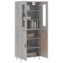 Aparador alto madera contrachapada gris sonoma 69,5x34x180 cm de , Aparadores - Ref: Foro24-3198375, Precio: 153,77 €, Descue...