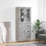 Hohes Sideboard aus betongrauem Sperrholz, 69,5 x 34 x 180 cm von , Sideboards - Ref: Foro24-3198501, Preis: 169,36 €, Rabatt: %