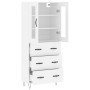 Tall white plywood sideboard 69.5x34x180 cm by , Sideboards - Ref: Foro24-3198433, Price: 178,99 €, Discount: %