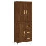 Tall oak brown plywood sideboard 69.5x34x180 cm by , Sideboards - Ref: Foro24-3199800, Price: 166,98 €, Discount: %