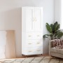 Aparador alto madera contrachapada blanco brillo 69,5x34x180 cm de , Aparadores - Ref: Foro24-3199731, Precio: 180,92 €, Desc...