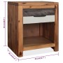 Mesita de noche de madera maciza de acacia 40x30x48 cm de vidaXL, Mesitas de noche - Ref: Foro24-246041, Precio: 75,99 €, Des...