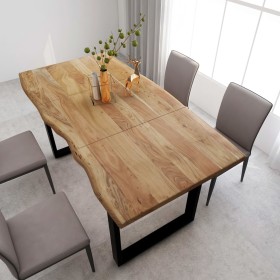 Mesa de comedor de madera maciza de acacia 180x90x76 cm de , Mesas de cocina y de comedor - Ref: Foro24-286472, Precio: 405,9...