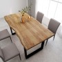 Solid acacia wood dining table 180x90x76 cm by , Kitchen and dining tables - Ref: Foro24-286472, Price: 406,89 €, Discount: %