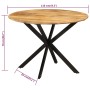 Mesa de comedor madera maciza de mango y acero 110x78 cm de , Mesas de cocina y de comedor - Ref: Foro24-338454, Precio: 239,...