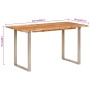 Mesa de comedor madera maciza de acacia 140x70x76 cm de , Mesas de cocina y de comedor - Ref: Foro24-350292, Precio: 215,99 €...