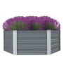 Raised planter 129x129x46 cm galvanized steel gray by vidaXL, Pots and planters - Ref: Foro24-42405, Price: 44,18 €, Discount: %