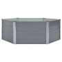 Raised planter 129x129x46 cm galvanized steel gray by vidaXL, Pots and planters - Ref: Foro24-42405, Price: 44,18 €, Discount: %