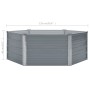 Raised planter 129x129x46 cm galvanized steel gray by vidaXL, Pots and planters - Ref: Foro24-42405, Price: 44,18 €, Discount: %