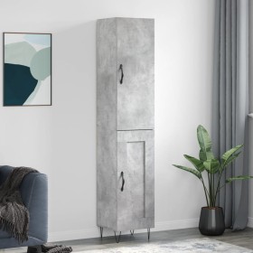 Concrete gray plywood sideboard 34.5x34x180 cm by , Sideboards - Ref: Foro24-3199141, Price: 94,32 €, Discount: %