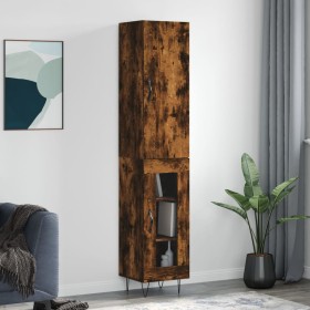 Smoked oak plywood sideboard 34.5x34x180 cm by , Sideboards - Ref: Foro24-3199078, Price: 96,28 €, Discount: %