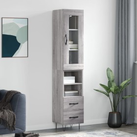 Aparador alto madera contrachapada gris Sonoma 34,5x34x180 cm de , Aparadores - Ref: Foro24-3199335, Precio: 110,01 €, Descue...