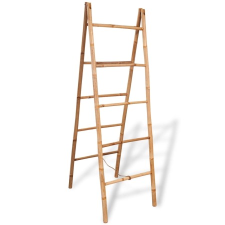 Escalera toallero doble con 5 peldaños bambú 50x160 cm de vidaXL, Toalleros - Ref: Foro24-243714, Precio: 72,56 €, Descuento: %