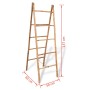 Escalera toallero doble con 5 peldaños bambú 50x160 cm de vidaXL, Toalleros - Ref: Foro24-243714, Precio: 72,56 €, Descuento: %