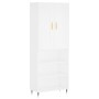 Tall white plywood sideboard 69.5x34x180 cm by , Sideboards - Ref: Foro24-3200049, Price: 127,55 €, Discount: %