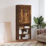 Tall smoked oak plywood sideboard 69.5x34x180 cm by , Sideboards - Ref: Foro24-3200054, Price: 123,59 €, Discount: %