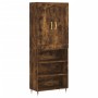 Aparador alto madera contrachapada roble ahumado 69,5x34x180 cm de , Aparadores - Ref: Foro24-3200054, Precio: 121,69 €, Desc...