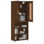 Tall oak brown plywood sideboard 69.5x34x180 cm by , Sideboards - Ref: Foro24-3200056, Price: 129,08 €, Discount: %