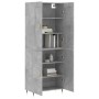 Aparador alto madera contrachapada gris hormigón 69,5x34x180 cm de , Aparadores - Ref: Foro24-3199541, Precio: 146,76 €, Desc...