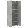 Aparador alto madera contrachapada gris hormigón 69,5x34x180 cm de , Aparadores - Ref: Foro24-3199541, Precio: 146,76 €, Desc...